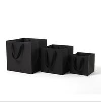 Individuell Bedruckte Kleine Schwarze Recycelbare Kraftpapier-Geschenktüte mit Handgriff und Baumwollseil
