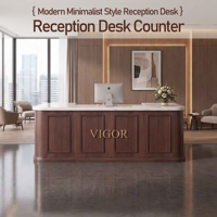 Bureau de réception minimaliste moderne, mobilier de bureau personnalisable pour entreprise, salon, hôtel, restaurant, comptoir d'accueil