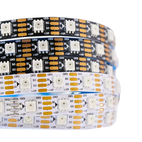 Bande LED flexible en cuivre WS2818, 30/60/144 LED/M, SMD5050 RGB, IC intégré, double Signal, adressable indépendamment, DC12V, IP65, 5 m/lot