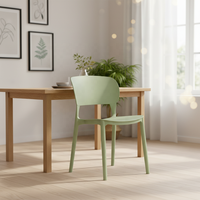 Chaise de salle à manger d'extérieur pliable et empilable, légère et imperméable, en fibre PP moderne, pour la maison, le bureau, l'appartement et l'école - Vente en gros