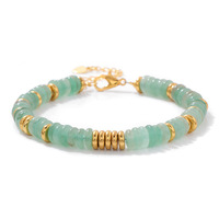 Bracelet en perles de pierres naturelles colorées faites à la main, style bohème tendance, en acier inoxydable étanche, cadeau classique