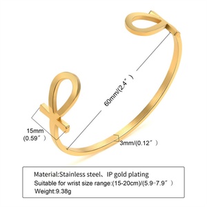 Hip Hop Men Jewelry <b>Bangle</b> Custom Adjustable Cuff <b>Bangle</b> <b>Bracelets</b> - Product Image 5