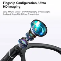 Occhiali Smart X01 Ultra Nuovi HD AI con Chat GPT, Fotocamera da 800MP, Chiamate, Batteria da 290mAh, 32GB, Controllo Vocale