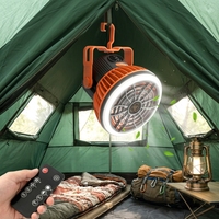 Ventilateur portable 5200 mAh à 3 vitesses, télécommandé, réglable, rechargeable, avec moteur sans balais, idéal pour camping-car et extérieur – Vente directe usine