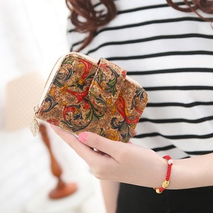 Boshiho Vegan Eco- Friendly Women Lady Purse <b>Slim</b> Zipper Design with <b>Card</b> <b>Holder</b> Coin Pocket Credit <b>Card</b> Cork Wallet - Product Image 5