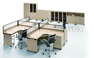 Tavolo condiviso divisorio modulare 4 posti postazione ufficio ufficio Computer scrivania - Product Image 4