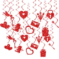 Новый продукт, блестящее красное висячее украшение на День святого Валентина для Дня Святого Валентина, свадебной вечеринки, помолвки, свадебной вечеринки