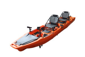 Nouveau Vicking Modulaire Amovible Tandem <span class=keywords><strong>2</strong></span> Personnes En Plastique Dur Pêcheur Kayak 14 FT <span class=keywords><strong>2</strong></span> ou 3 Section Pédale Kayak De Pêche avec Pédales - Product Image 4