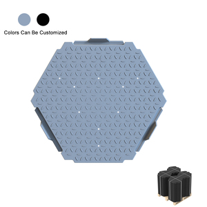Alfombrillas de protección de césped hexagonales de HDPE grises de alta resistencia de China para la construcción como alfombrillas de protección de suelo y protector de césped - Product Image 1