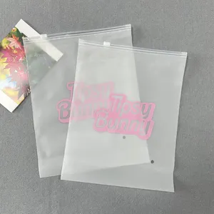 Guangzhou Wholesale Frosted Packing Plastic Bag Custom Printed Ziplock Bags Zipper Bag For Clothing Suit Packaging