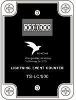 Dispositif de protection contre les foudres numériques d'extérieur avec compteur de foudres, écran LCD, installation en acier inoxydable, données de 5 ans