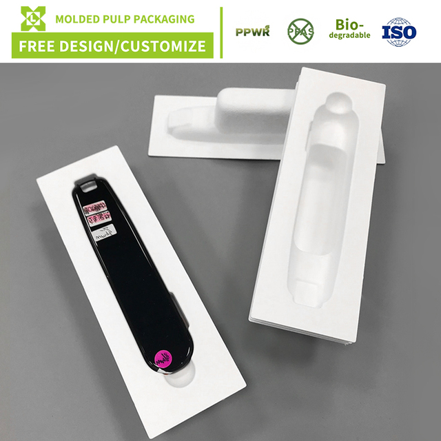 Custom Empty Wet Pressing Paper Pulp Molded Packaging Insert Electronic Product Packaging Molded Pulp Inner Tray