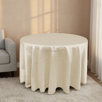 Housse de table personnalisée en polyester, tissu en soie Shantung