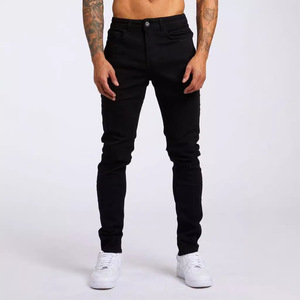 Nuevos pantalones vaqueros rectos ajustados para <span class=keywords><strong>hombre</strong></span>, pantalones vaqueros informales transpirables de cintura media con lavado desgastado para las tendencias de verano - Product Image 6