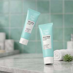 โฟมล้างหน้า SKIN Herbal Glow Deep Cleansing Foam 100 มล. กลูต้าไธโอน คอลลาเจน ช่วยให้ผิวกระจ่างใส เหมาะสำหรับทุกสภาพผิว ผลิตภัณฑ์ความงามจากเกาหลี - Product Image 3