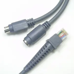 <span class=keywords><strong>Cavo</strong></span> CAB-321 RJ45 PS2 per <span class=keywords><strong>Tastiera</strong></span>, Trasferimento Dati e Ricarica Rapida 3A, Rame Nudo + PVC per Scanner di Codici a Barre Datalogic - Product Image 2