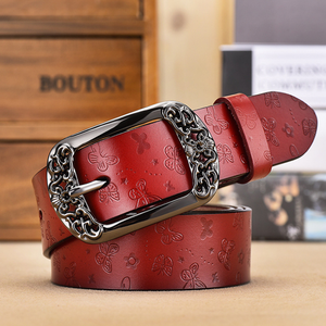 Butterfly Emboss Designer Luxury Stylish Genuine Leather <strong>Belt</strong> for Women Ladies <strong>Cool</strong> Jeans Trousers <strong>Belts</strong> - Product Image 4