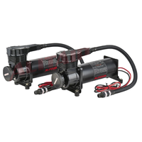Compresseur à double suspension pneumatique 3.5CFM 485C CAR 200PSI 12V Metal Black R-Compressor pour voiture avec fonction de surveillance de la pression des pneus