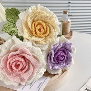 Luxury Handmade <strong>Crochet</strong> <strong>Tiny</strong> Thai Rose Artificial <strong>Flowers</strong> Real - Touch Quality Exclusive Events - Product Image 4