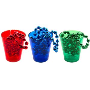 Рекламная вечеринка, стеклянное ожерелье, товары для вечеринки Марди Гра, красочные ожерелья-цепочки из бисера с пластиковым стеклом - Product Image 5