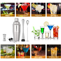 Kit de barman Martini 24oz 6 pièces en acier inoxydable