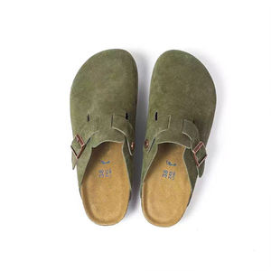 Pantoufles d'<span class=keywords><strong>hiver</strong></span> confortables en cuir véritable et synthétique, à bout rond et fourrure, sandales compensées pour femmes à semelle épaisse, dropshipping - Product Image 3