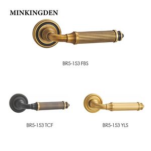 Thiết kế cổ điển Antique solid brass gỗ cửa xử lý trang trí Home an toàn thanh trên <span class=keywords><strong>Rosette</strong></span> khóa nội thất sang trọng <span class=keywords><strong>LEVER</strong></span> - Product Image 2