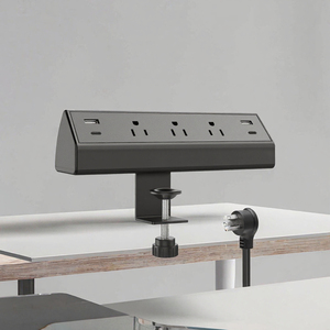 US Bureauklem Stekkerdoos Snelladen Dubbele USB Type C 3 Aansluitingen 15A 125V Kantoor Conferentie Vergadertafel - Product Image 2