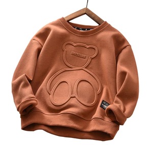 <span class=keywords><strong>Felpe</strong></span> con cappuccio per bebè con orso in rilievo 3d in cotone spesso con stampa Logo 2d invernale di alta qualità <span class=keywords><strong>felpe</strong></span> Oversize in bianco tinta unita Unisex personalizzate - Product Image 1