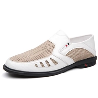 Nouvelles Chaussures d'été 2024 pour Hommes : Mocassins en Cuir Business-Casual à Semelle Souple, Respirants et Antidérapants
