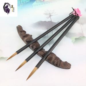 Pinceau Weizhuang Long Peak pour <span class=keywords><strong>calligraphie</strong></span> cursive et script de course, corps fin doré, ligne de trame, fournitures de peinture chinoise, vente en gros - Product Image 4