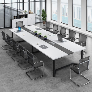Mesa de Conferencia Moderna Rectangular para 16 Personas, Muebles de Oficina Duraderos, Mesa de Reuniones, Capacitación y Negociación con Combinación de Sillas - Product Image 4