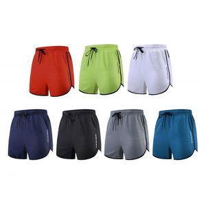 Pantalones cortos deportivos para hombre, pantalones cortos de compresión impermeables bordados 2 en 1 para entrenamiento, logotipo personalizado, estrella del infierno - Product Image 2