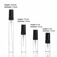 Flacon vaporisateur de parfum rechargeable 2ml 3ml 5ml 10ml, brume fine, atomiseur de voyage, avec pulvérisateur noir ou transparent, personnalisable