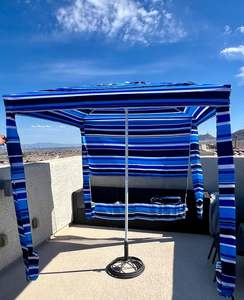 Оптовая продажа, Современный портативный пляжный зонт квадратной формы, солнцезащитный и водонепроницаемый, с четырьмя угловыми палатками для использования в парке - Product Image 4