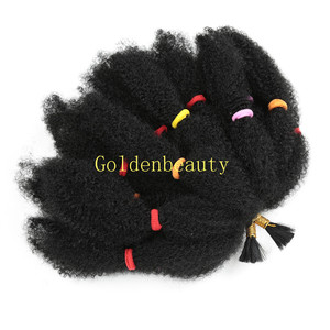 12 pollici ricci per Ombre trecce intreccio Afro crespo alla rinfusa trecce tinto marrone nero trecce all'uncinetto ad alta temperatura alla rinfusa - Product Image 6