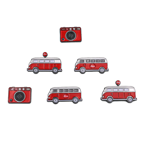 Imanes Personalizados de Esmalte Suave con Forma de Cámara, Autobús y Vehículos de Dibujos Animados, Diseño Personalizado para Promoción - Product Image 2