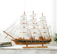 80cm nautique méditerranéen bois Sculpture artisanat plage maison bureau décor en bois voilier voile bateau modèle bateau cadeau d'anniversaire