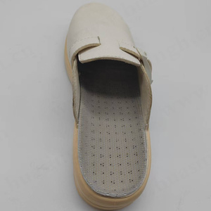 LXG, prezzo a buon mercato in microfibra pelle superiore scarpe da infermiera tacco <span class=keywords><strong>aperto</strong></span> ESD scarpe di sicurezza bianche zoccoli adatti per linea medica HSW019 - Product Image 5