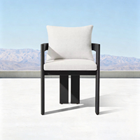 Ensemble de mobilier de jardin de luxe en aluminium pour terrasse, chaises de salle à manger imperméables, table et chaises d'extérieur pour villa et cour arrière