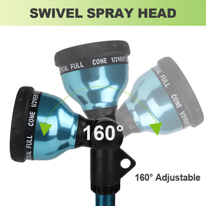 SUNSHINE <span class=keywords><strong>Lance</strong></span> <span class=keywords><strong>d</strong></span>'<span class=keywords><strong>arrosage</strong></span> manuelle en aluminium de luxe de 15 pouces <span class=keywords><strong>avec</strong></span> buses à jet variable et poignée souple pour l'<span class=keywords><strong>arrosage</strong></span> - Product Image 3