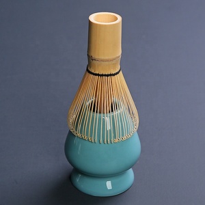 Juego de 3 piezas de batidor de té matcha tradicional japonés hecho a mano, de bambú natural, para ceremonia, con cuchara chasen, al por mayor - Product Image 6