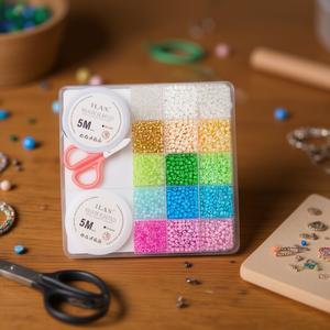 Set di perline ILAN 18x17cm con cordino elastico e forbici per la creazione di gioielli - Product Image 3