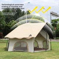 Tente de camping professionnelle imperméable, installation facile, tente familiale instantanée, glamping, safari lodge, vente en gros OEM, usine.