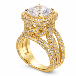Set di Anelli di Lusso a Corona Rotonda per Donne, Gioielli Eleganti e Scintillanti per le Dita - Product Image 1