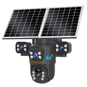 Cámara hogar Real tres lentes 360 grados alta definición teléfono móvil remoto granja huerto 4G WIFI monitoreo Solar - Product Image 1