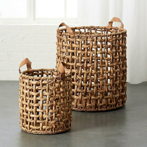 Cesta de Almacenamiento Tejida a Mano de Bambú Ecológico al Mejor Precio, para Ropa y Lavandería, Diseño Moderno para Armario del Hogar - Product Image 1