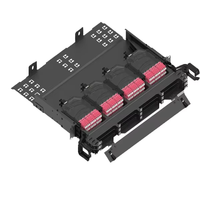 Panneau de brassage en fibre pour montage en rack 144-Core 19 "avec 4 cassettes OM3 MTP-LC