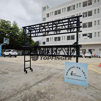 Topfinger 2024 Vente chaude Treillis de toit en aluminium pré-assemblés, système de plaque de treillis à boulons, système de fixation à tige, treillis de levage LED Disney pour l'éclairage