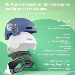 Bajo MOQ <span class=keywords><strong>Casco</strong></span> personalizado para niños Medio <span class=keywords><strong>casco</strong></span> de bicicleta <span class=keywords><strong>Casco</strong></span> de media cara de dibujos animados para niños masculinos y femeninos - Product Image 4